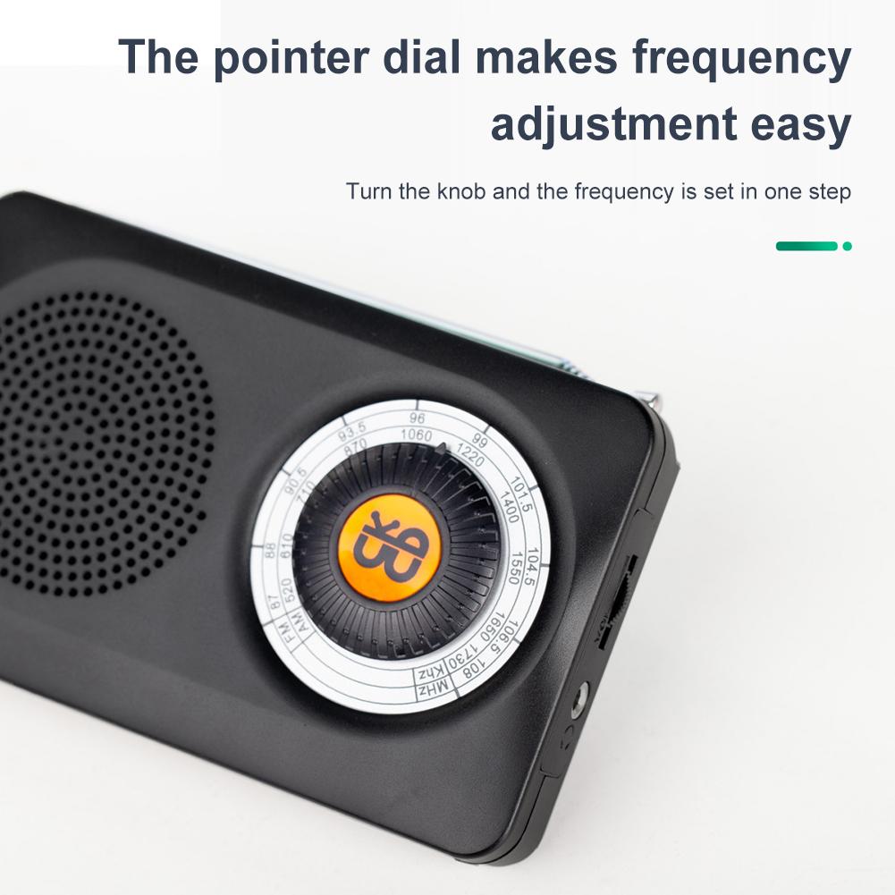 AM FM Radio Telescopic Antenna Pocket Radio with Loud Speaker Headphone Jack Battery Operated Radio for Walking Jogging