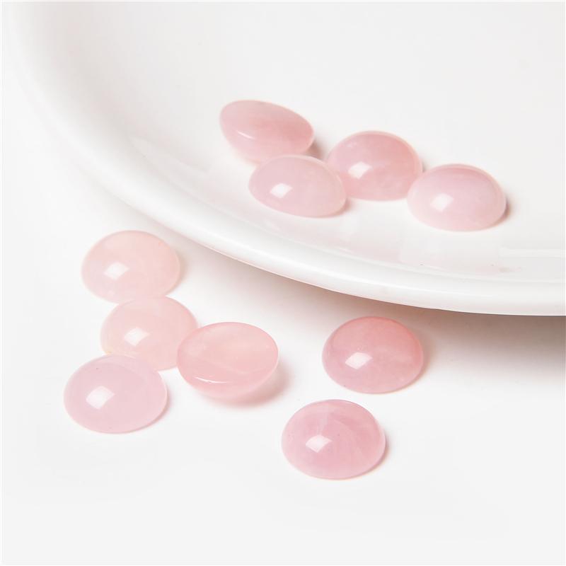 4-14MM 10pcs/lot Round Natural Stone Cabochon Beads Loose Gem Cabochon DIY Ring Pendants Necklace Accessories Needlework
