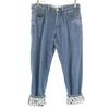 Made In Italy Roll Up Denim Pants W23 Blue Jeans Women Used