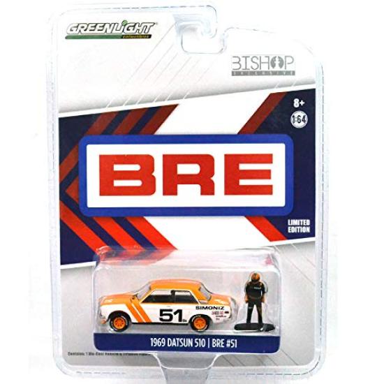Greenlight 164 ОГРАНИЧЕННАЯ СЕРИЯ - ЭКСКЛЮЗИВ BISHOP - 1969 DATSUN 510 BRE №51 (Погоня за машиной)