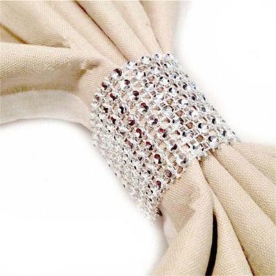 8 pezzi/set tovaglioli cerchi anti-deformazione banchetto antiruggine cavi 8 design strass file tovaglioli di stoffa bottoni