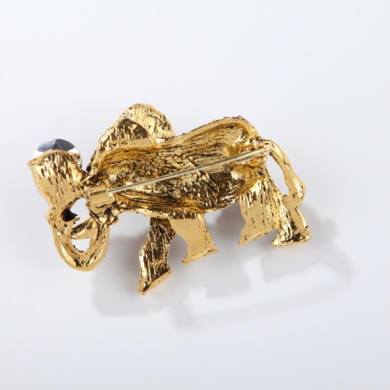 Broches Animaux Éléphants en Cristal Strass Mode Pour Femmes Manteau Bijoux Accessoires Cadeaux