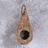 1/2PCS Bird House Natural Grass Hummingbird Bird Nest Fiber Hand-Woven Roosting Nest Bird Hut for Yard Decoration