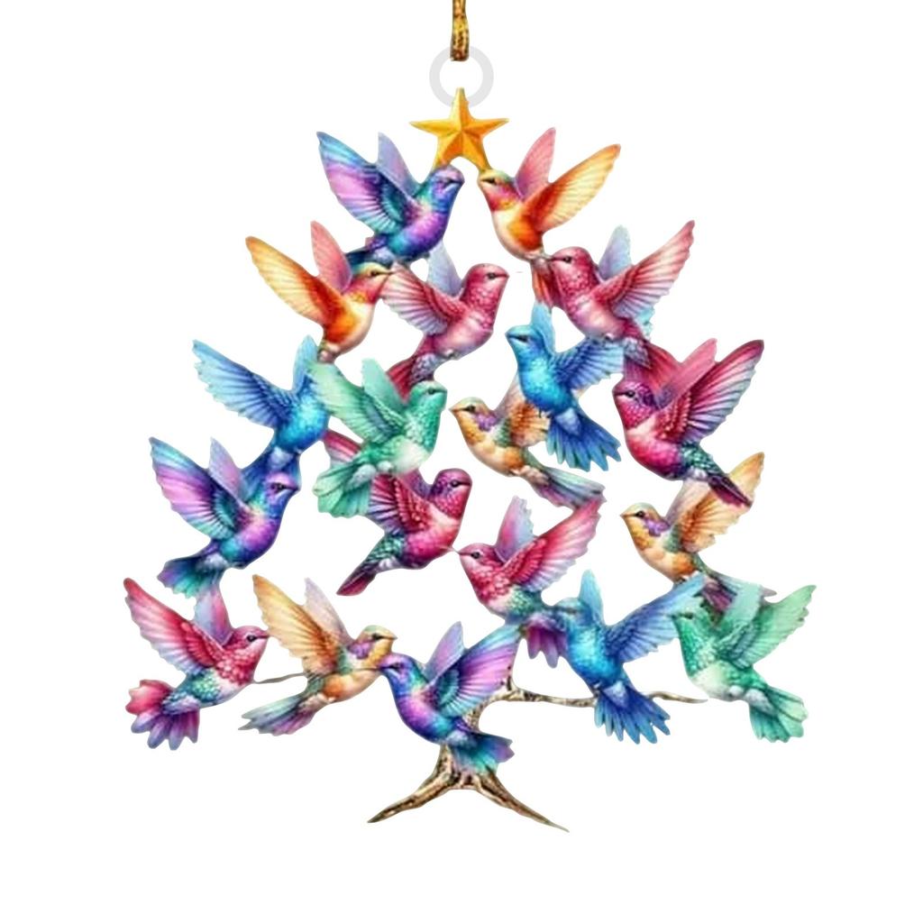 Christmas Ornaments, Christmas Tree Hummingbirds, Exquisite Ornaments, Acrylic Simulation Hummingbird Ornaments
