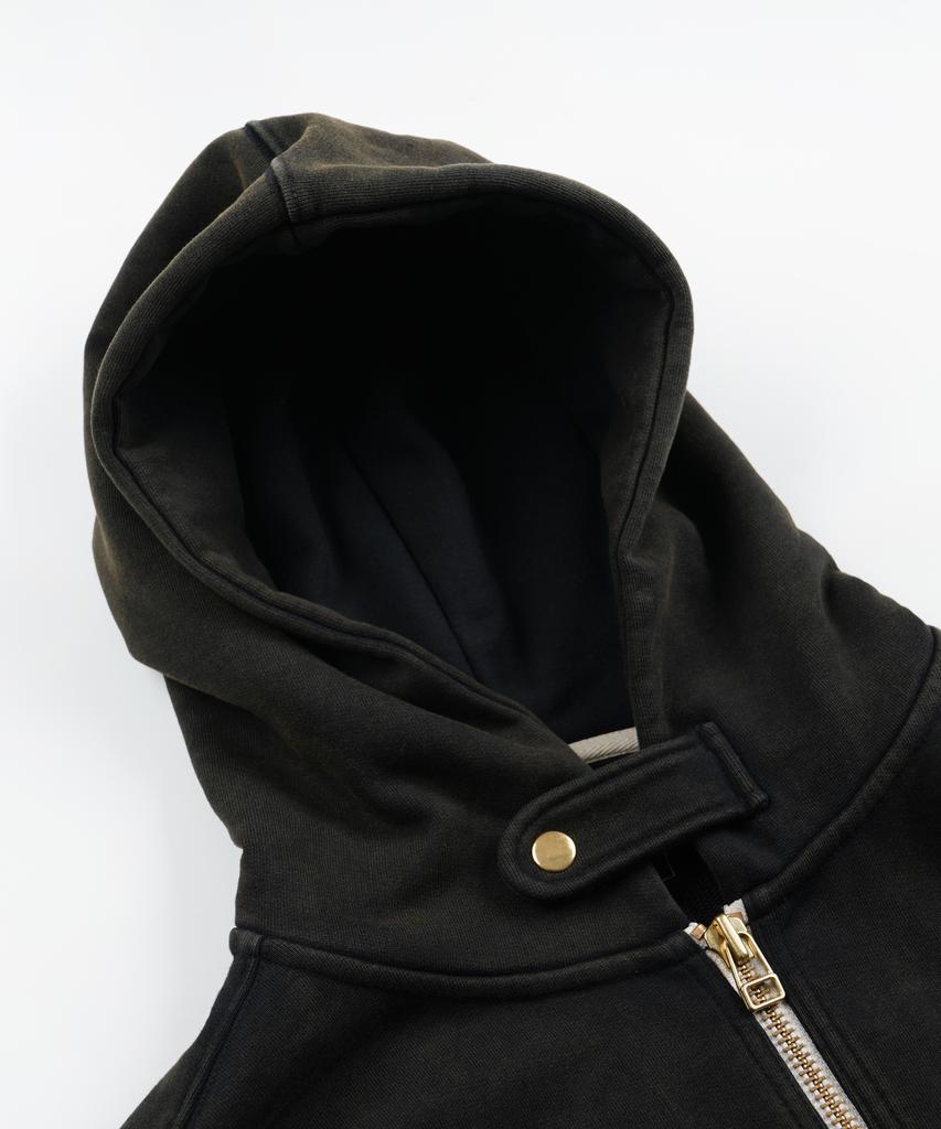 Frizmworks Vintage Dyeing Hood Zip Up Parka _ Black Brown