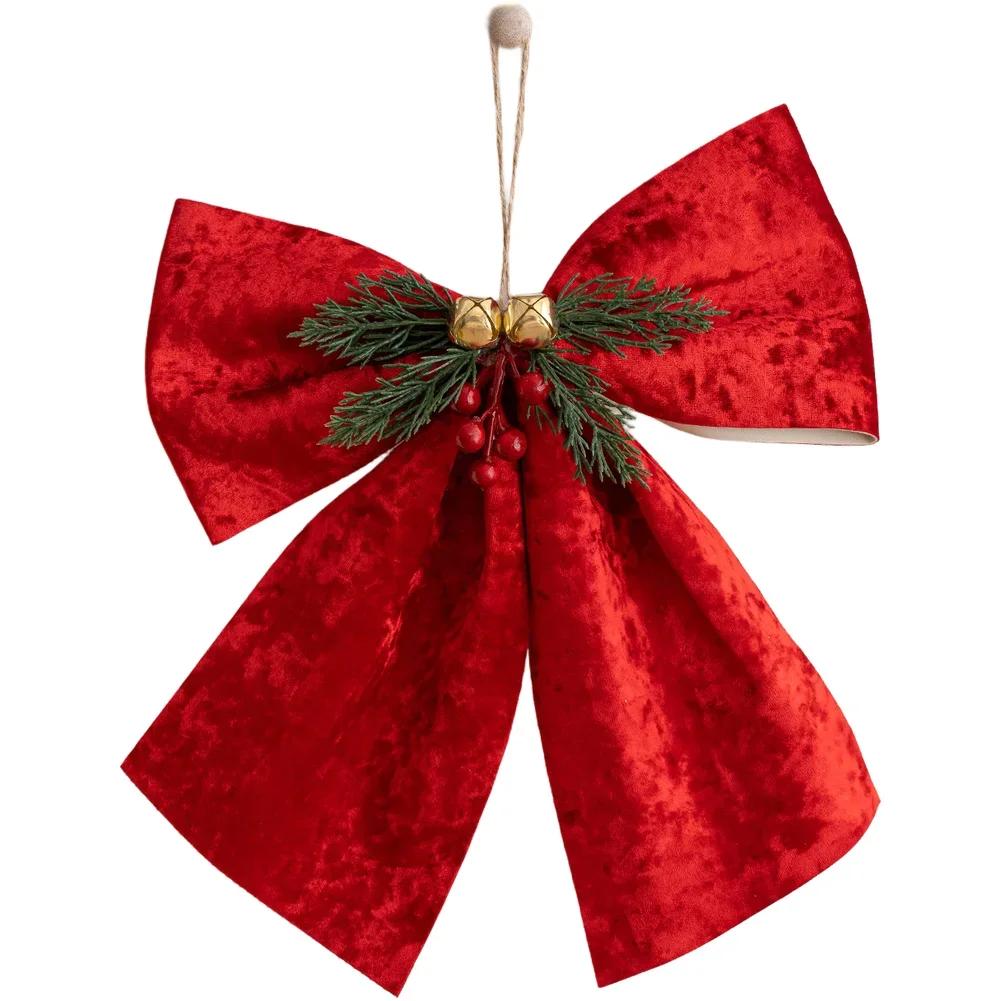 Holiday Tree Decorations Christmas Bow Ornament Christmas Decoration 16*20cm Charming Festive Bow Design Elegant Home Decor