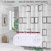 Simple Style Black and White Large Square Bathroom Shower Curtain Light Opaque Bathing More Comfortable Dry and Wet Separation