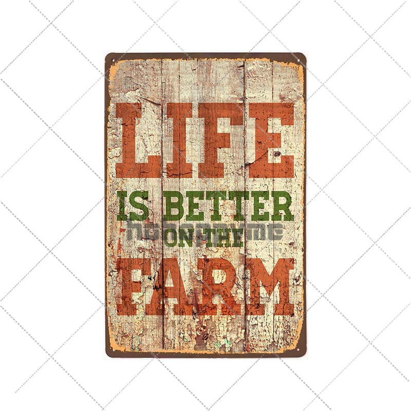 Farm Fresh Tin Sign Plaque Metal Vintage Farmhouse Decor Retro House Decoration Wall Poster 20x30 Cm