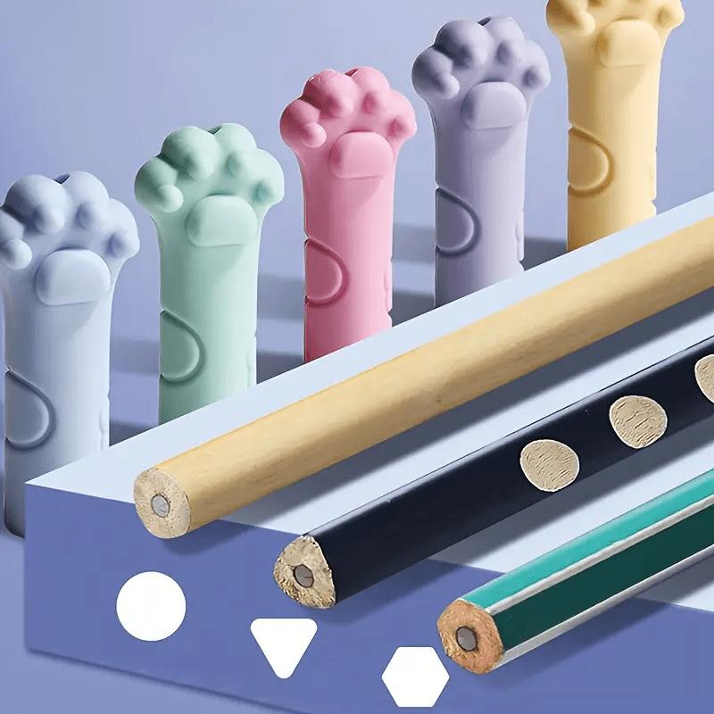 30pcs Cartoon Eraser Caps Pencil Erasers Toppers Cute Cat Erasers for Kids Student School Stationery Supplies Pen Head Sleeves