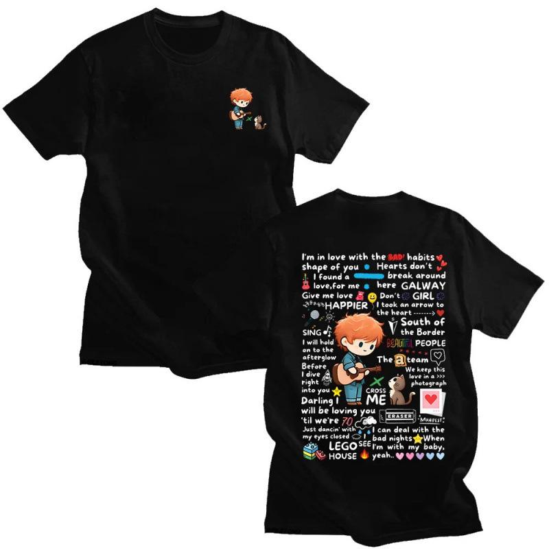 Ed Sheeran Graffiti Pattern Tshirt New Fashionab S чёрный