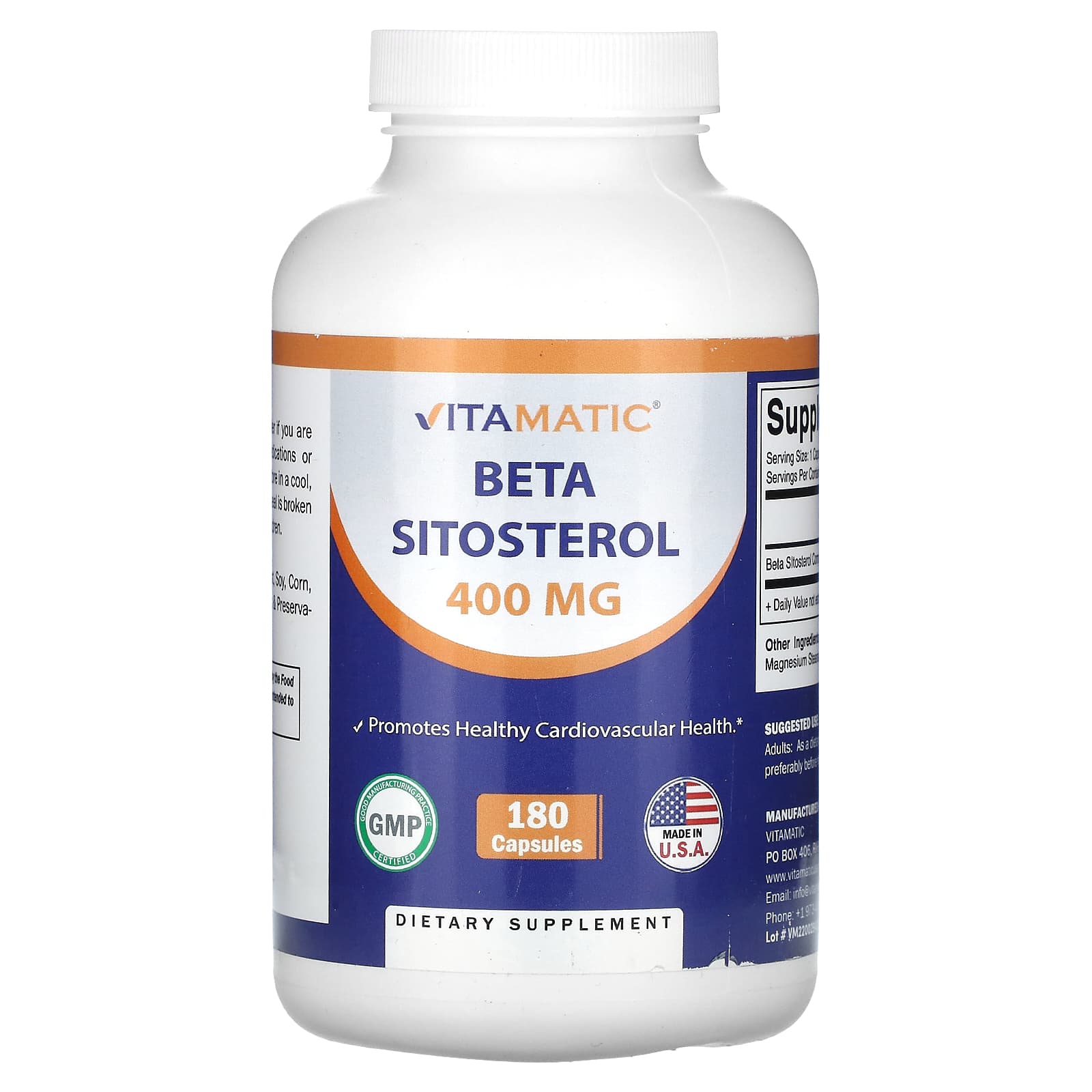 

Beta Sitosterol, 400Mg, 180 Capsules