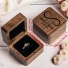 Personalized Wooden Wedding Ring Box Engraved Engagement Proposal Holder Bridal Future Mrs Gift Bachelorette Party Bridal Shower