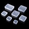 2Pcs Mini Square Boxes Clear Plastic Jewelry Storage Case Container Packaging Box For Earrings Rings Beads Collecting