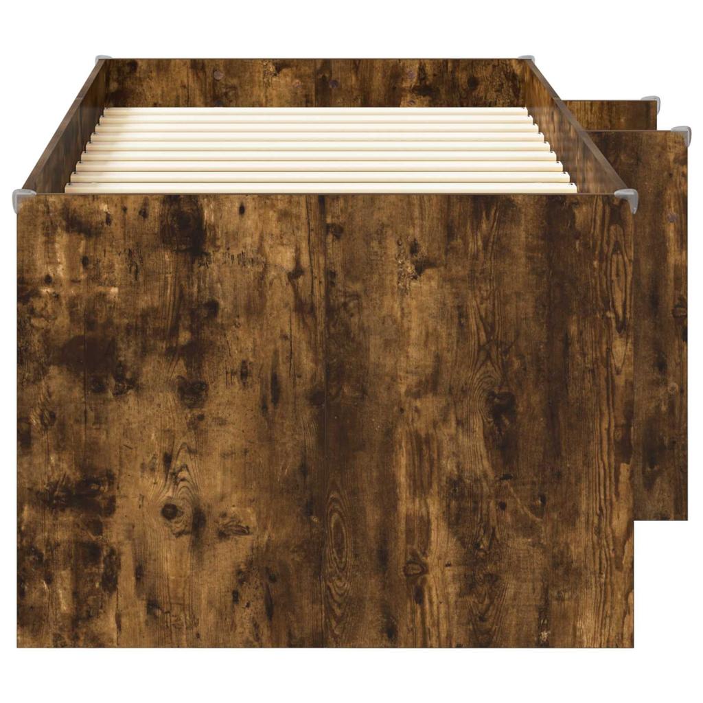 Kids Loft Bed 2 pcs Smoked Oak Wood Based Material