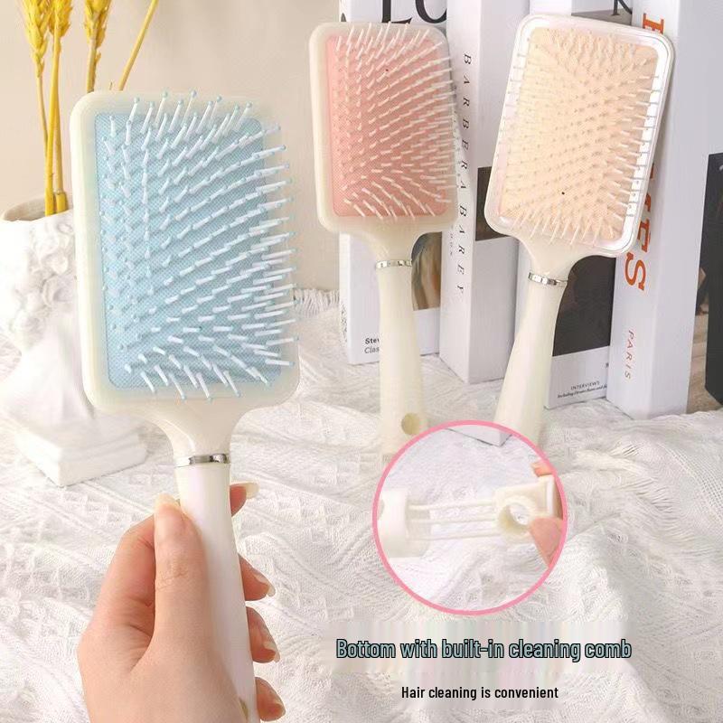 Mermaid Air Cushion Comb for Long Curly Hair - Massage Paddle Brush for Smooth Styling Mermaid Comb Blue