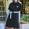 New FILA Short Sleeved Dress Women's Jet Black F11W229323FBK
