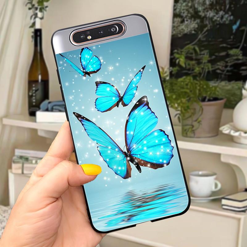 Case For Samsung A80 Case Soft Silicone Cartoon Back Cover For Samsung Galaxy A80 GalaxyA80 A 80 A805 Fundas shell Black coque
