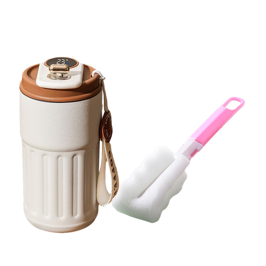 450ML Stainless Steel Coffee Cup Digital Display Travel Thermal Mug Leak-Proof Thermos Bottle Mug Vacuum Flask Insulated Cups
