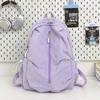Schoolbag leisure travel backpack simple small fresh student schoolbag niche light solid color backpack spine protection burden reduction