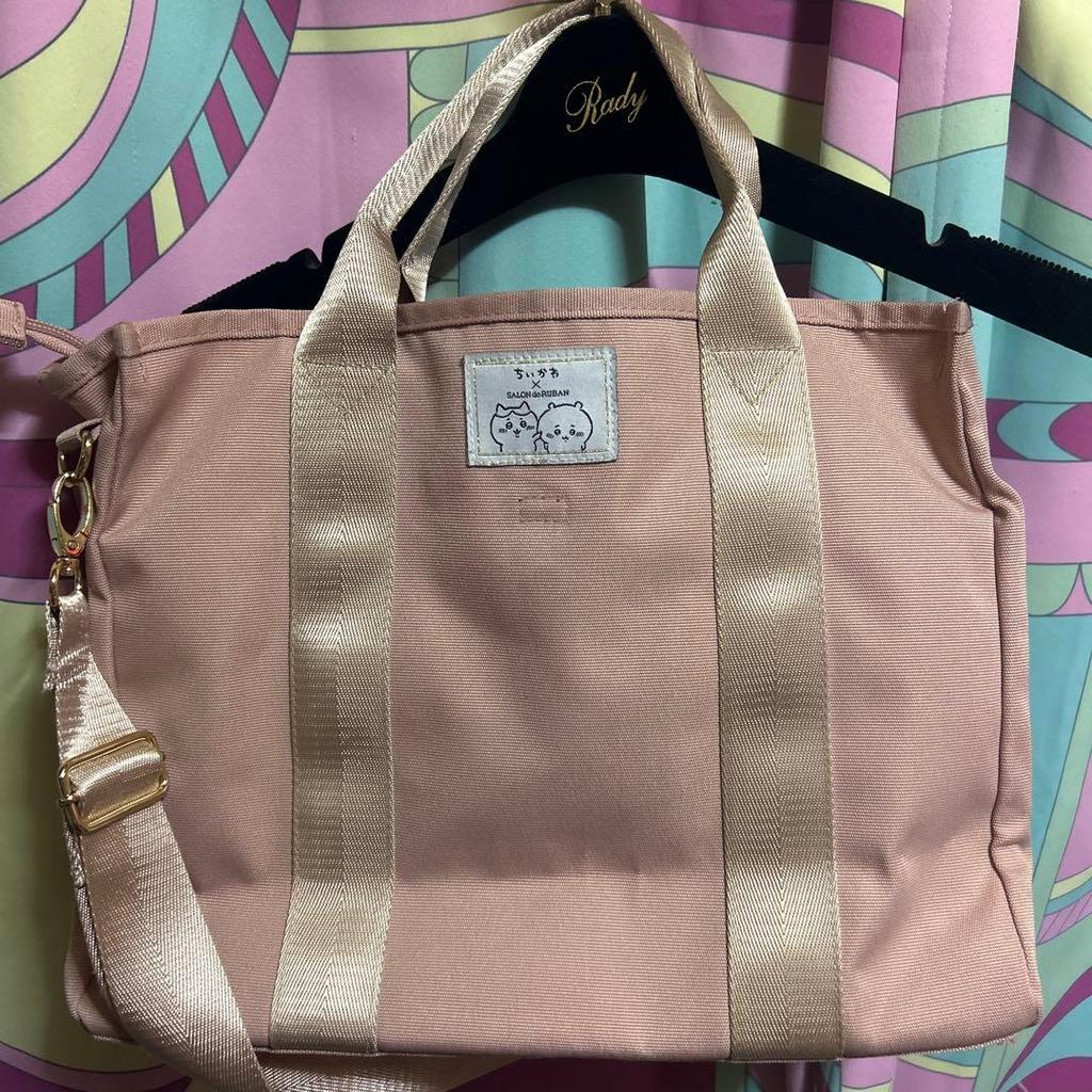 [USED] Salon d'Orvan Chiikawa Black and Pink Bag (2 pieces, M)