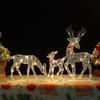 Reindeer Lawn Ornaments Metal Frame Reindeer Ornaments Led Reindeer Family Set for Christmas Decor Iron Deer Lights for Yard