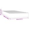 Pocket Spring Mattress for Children Medium Firm Dark Grey 80 x 160 cm Velvet