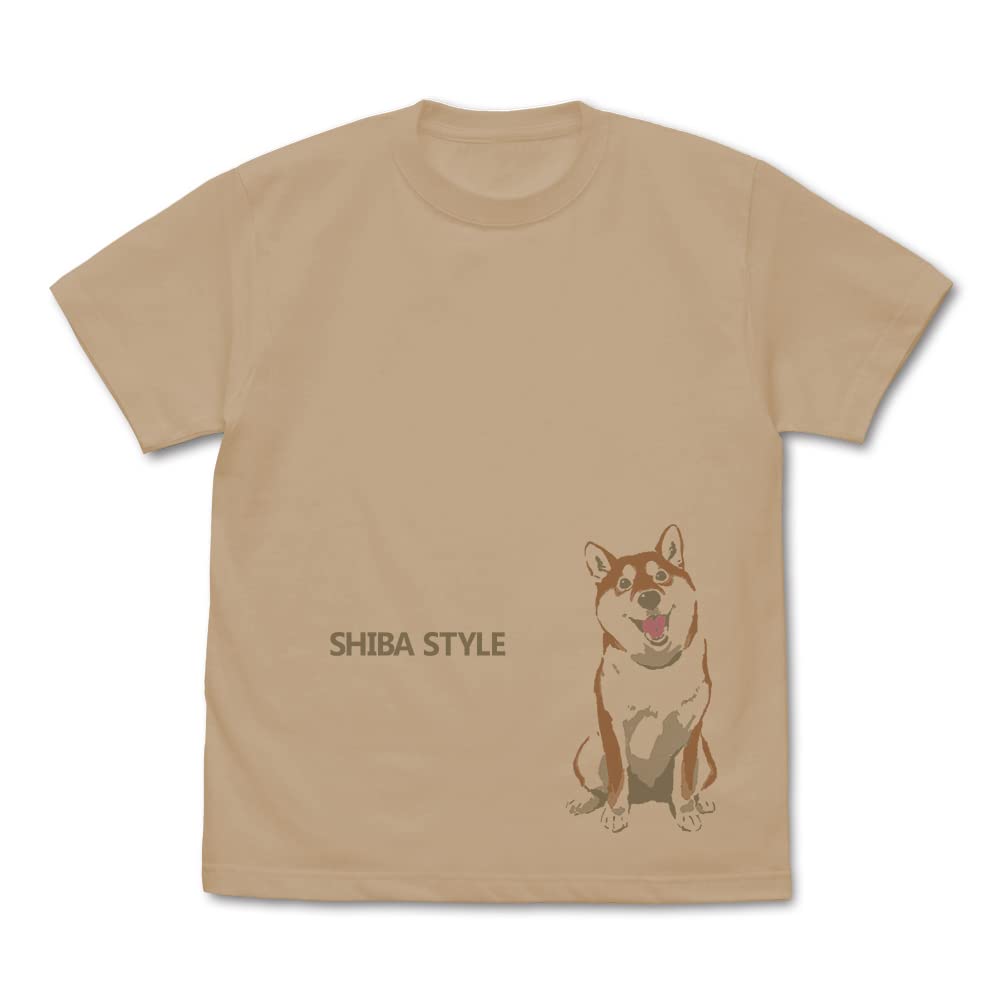 

COSPA Sitting Haru-san with a Shiba Inu at the End of the World T-shirt designed by Ishihara Yu, Light Beige, Size L