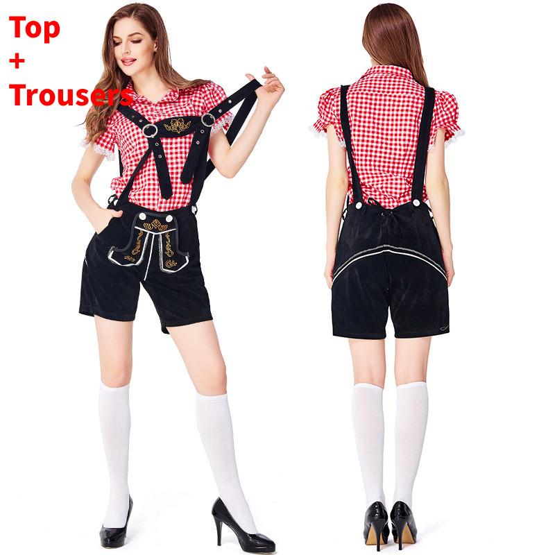 Cosplay Bavarian Beer Costume Set For Women Halloween Party Performance Stage