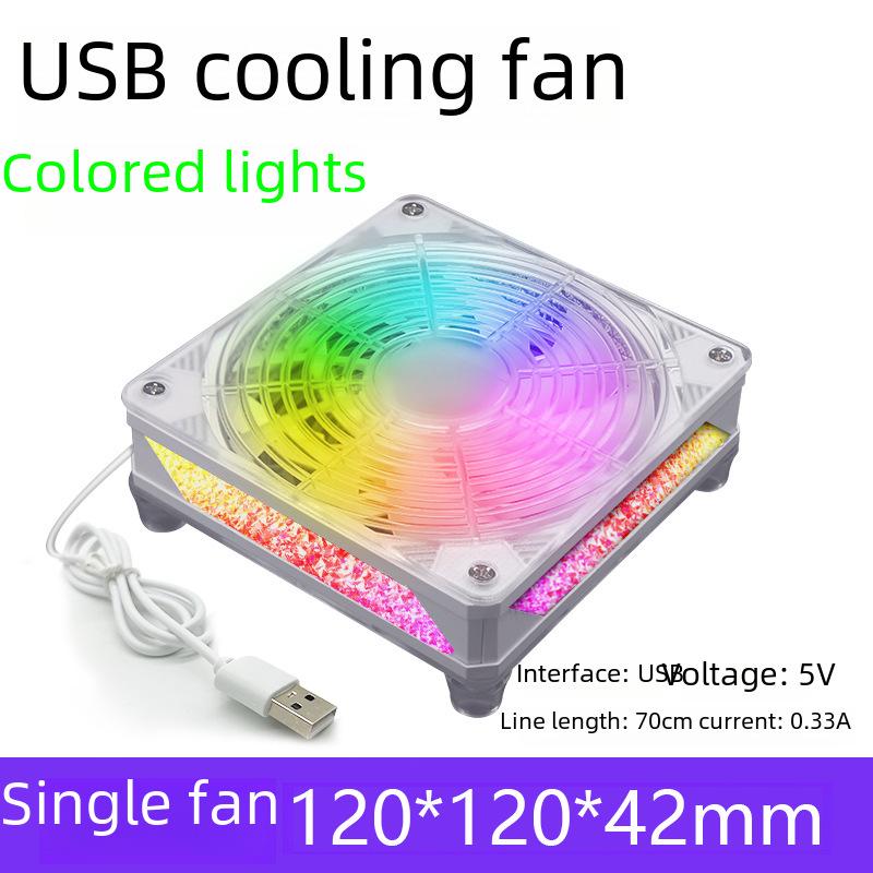 Silent USB 5V 12CM Axial Flow Cooling Fan for Radiators, Routers, Chassis, and Set-Top Boxes