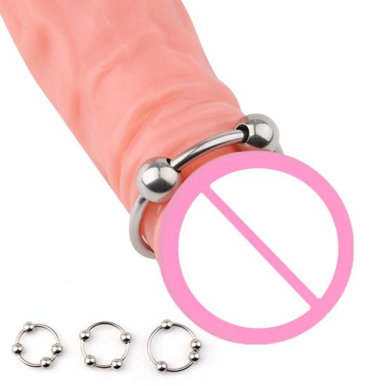 Cock Ring Prolong Intercourse Time Ergonomic Stainless Steel Delay Ejaculation Lock Ring for Male