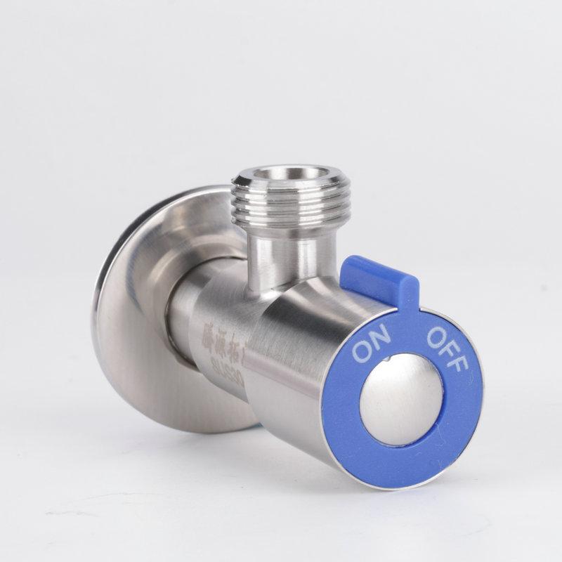 Stainless Steel Valve, Explosion-proof Bathroom Red and Blue Wheel Angle Valve, High Flow Rate Cold and Hot Water Inlet Shut-off