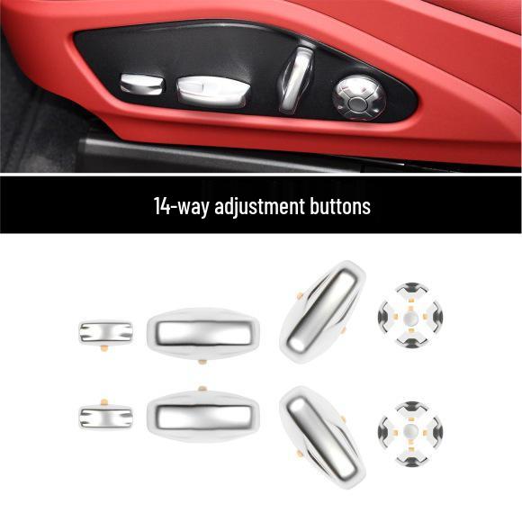 

Декоративна накладка на кнопку регулювання сидіння Porsche для Macan, Cayenne, Panamera, 718 та Taycan