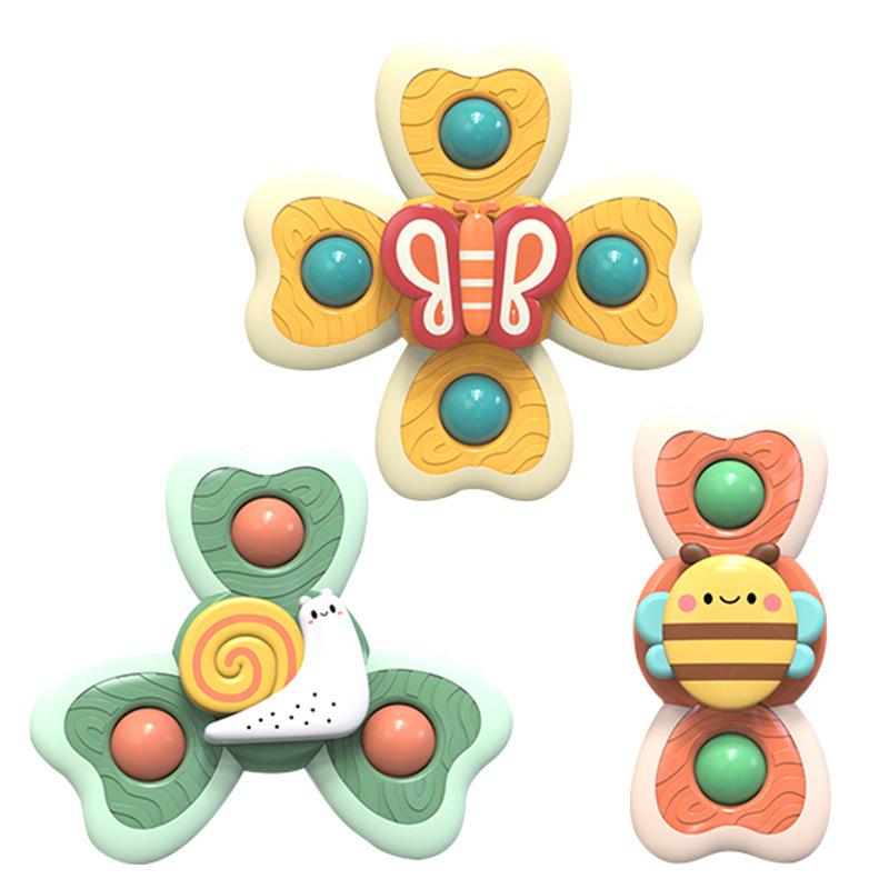 Flower Spinner Baby Rattle & Teether: Suction Cup Mobile Toy