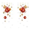 Colorful Balls Christmas Stickers Snowflakes Festive Atmosphere Decoration  Home Use