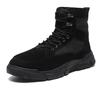 Men's New Canvas Boots for Outdoor Leisure, Comfortable, Breathable, and Height Increasing, with a Mid Top Design