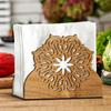 Dekorativer Holz-Serviettenhalter mit filigranem Ausschnittdesign Küchen-Papiertuchspender Tischdekoration für Partys Geeignet für Büros und Cafés
