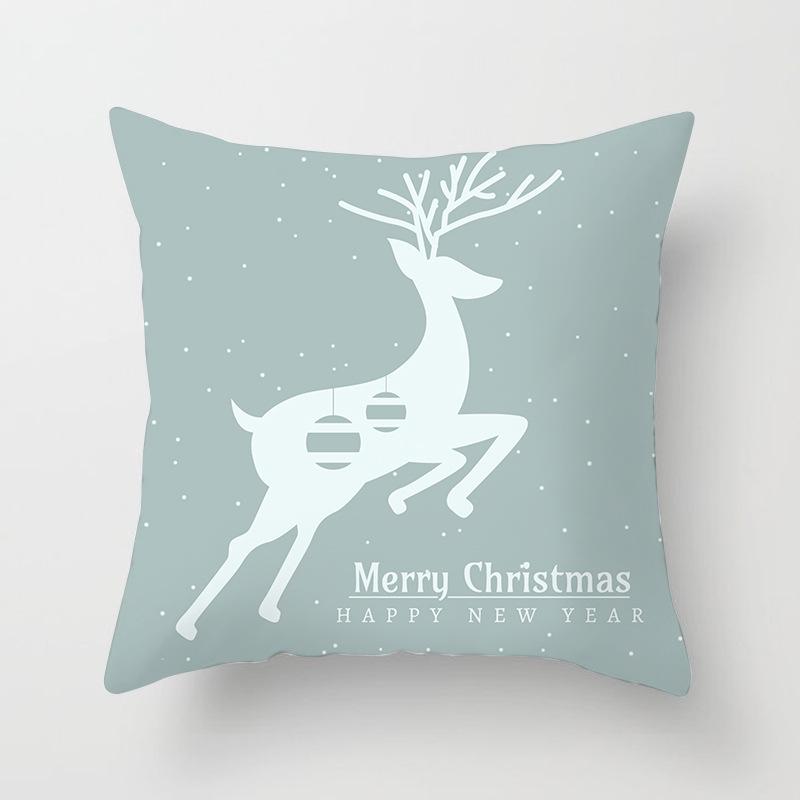 Santa Claus Christmas Tree Pillow Cover Cushion Cover Home Soft Decor