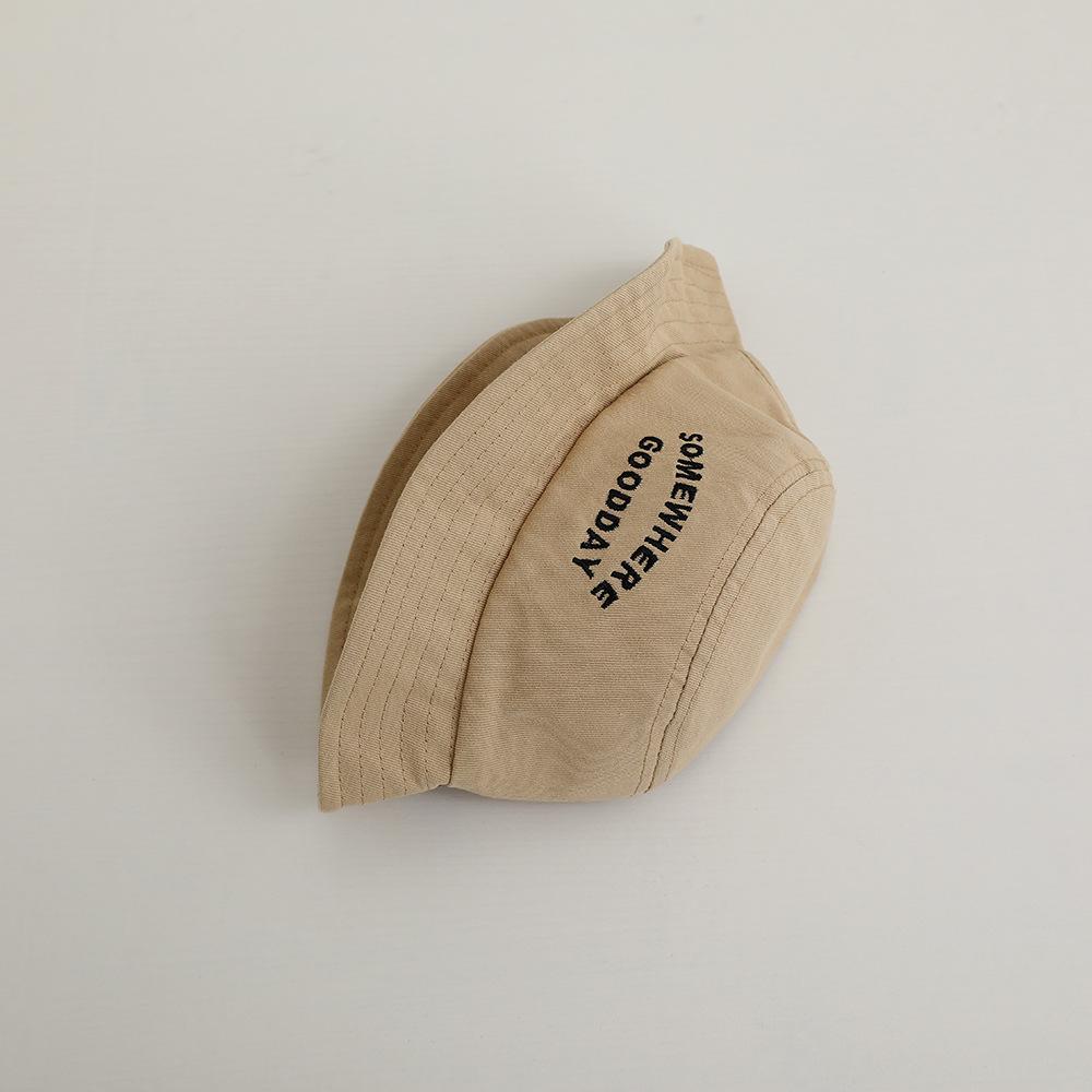 New Children Bucket Hats For Boys Girls Spring Autumn Thin Cap Letter Panama Sunhat Outdoor Hiking Fishing Hat Fisherman Caps