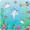 Non-Slip Shower MatDolphin, 53 X 53 CM Machine Washable Bath Mat Anti-Slip Bathtub Mat with Suction Cup