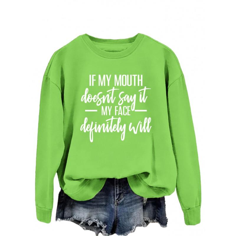 Oversized Womens Hoodie Loose Fit Cotton Blend Streetwear Long Sleeve Sweatshirt With Graphic Print