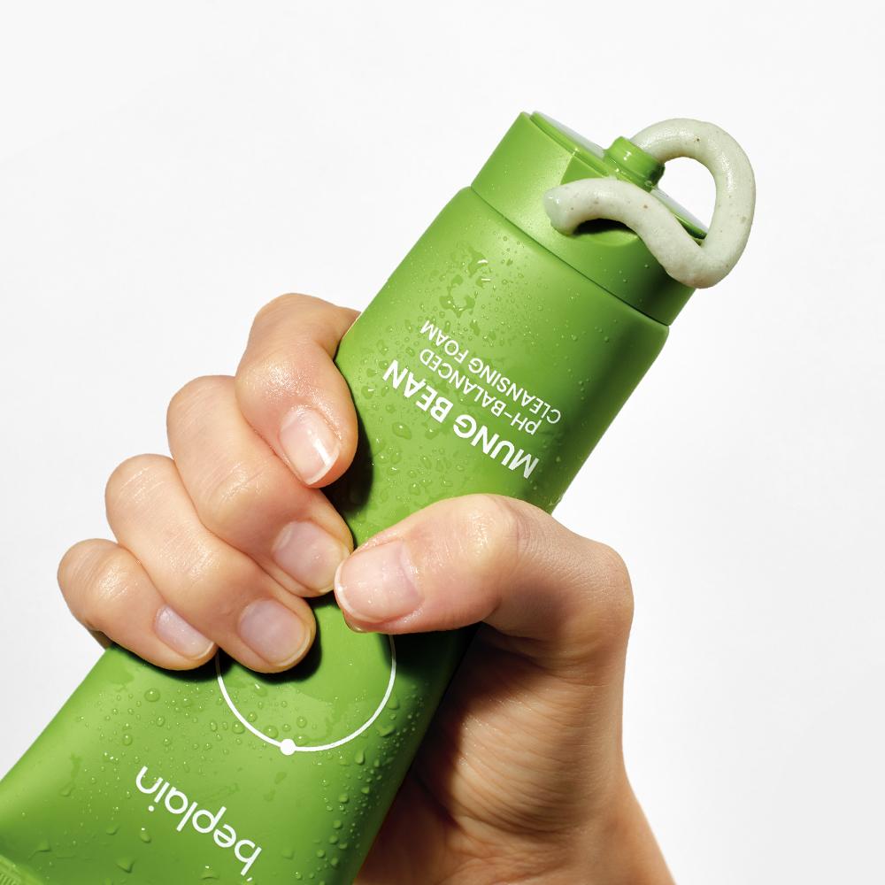 BEPLAIN Mousse Nettoyante au pH équilibré aux Haricots Mungo Verts – Nettoyant quotidien doux pour peau sensible, Coréen