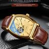 Mechanische Uhr Luxus Marke Männer Automatische Business Leder Armbanduhren Mode Männliche Uhr