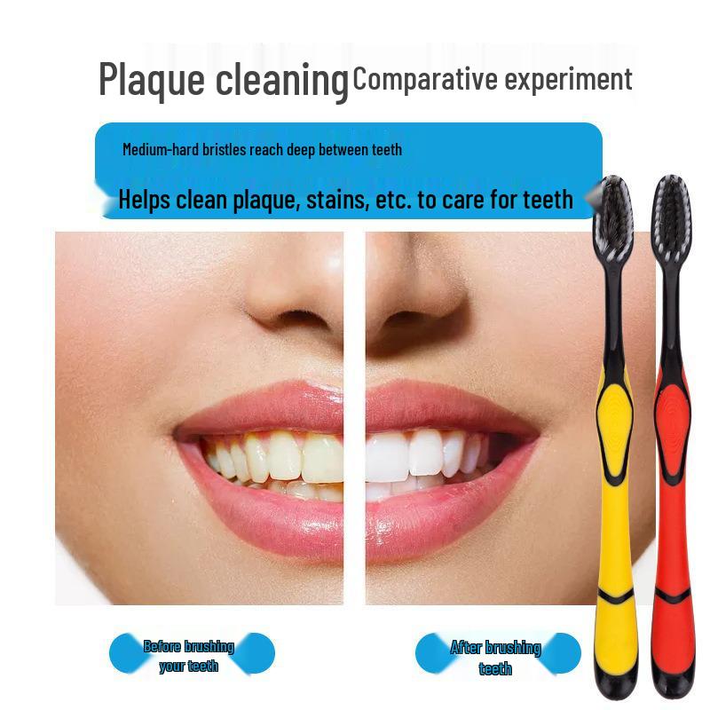 Hochwertige Zahnbürste mit weichen Borsten für Erwachsene & Kinder - Einzelverpackt, Familienpackung