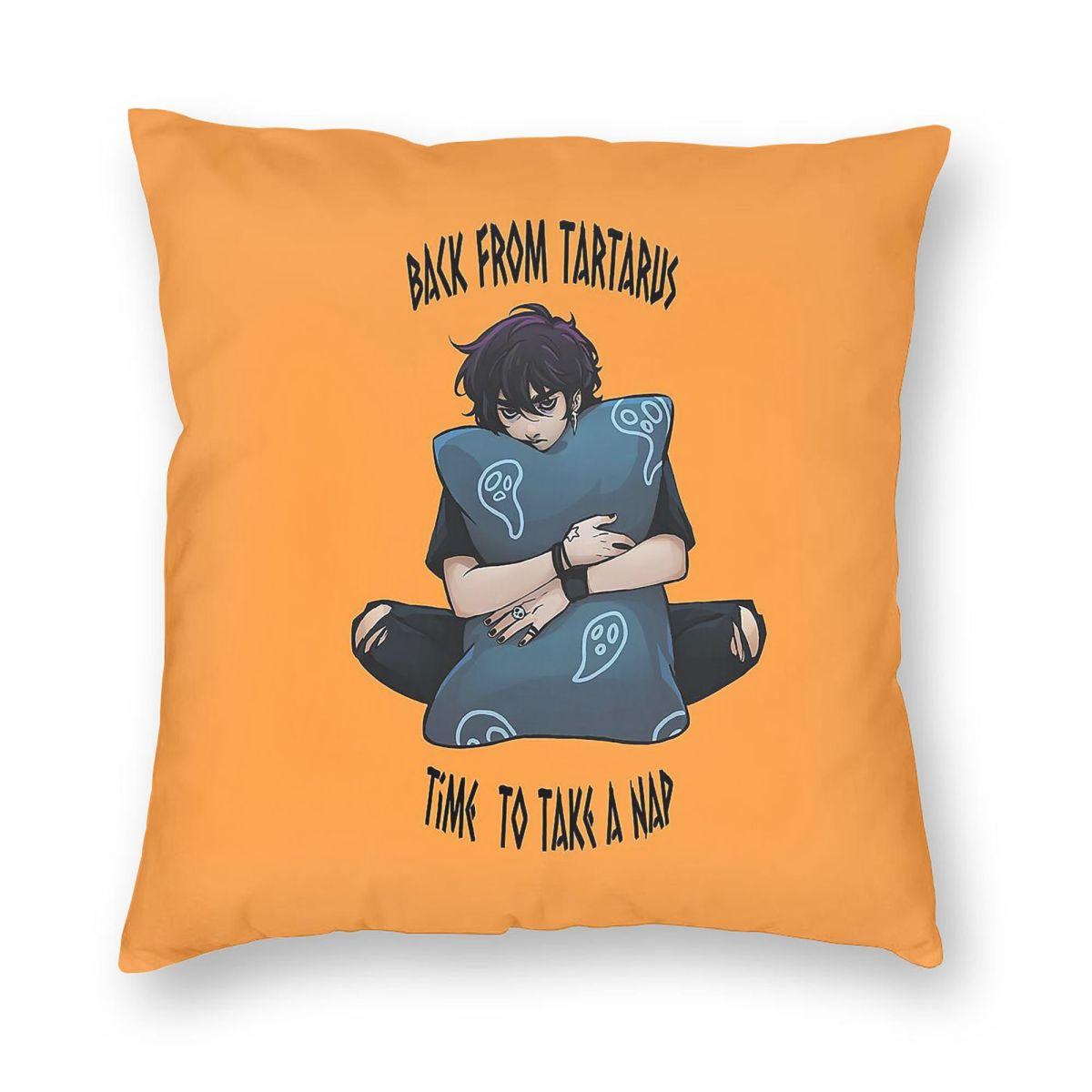 Percy Jackson Nico Di Angelo Pillowcase Polyester Linen Velvet Pattern Zip Pillow Case Sofa Seater Cushion Cover 45X45 Peach skin 18*18(CM)-1Pcs