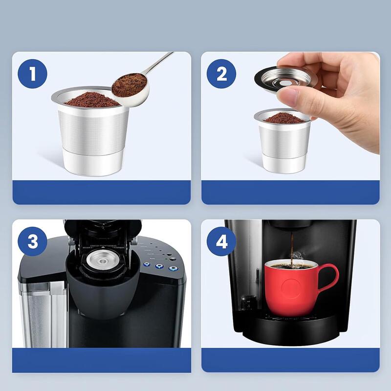 Lilang Reusable Stainless Steel K-Cup Coffee Pods