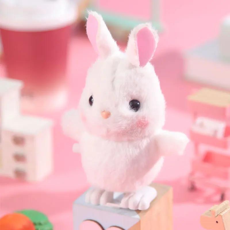 

Animals Toy Children Boy Girl Stuffed Animals Rabbit 1pcs Cute Wind Up Jumping Bear Plush Clockwork Walking Playthings Kids Fun Play Gifts