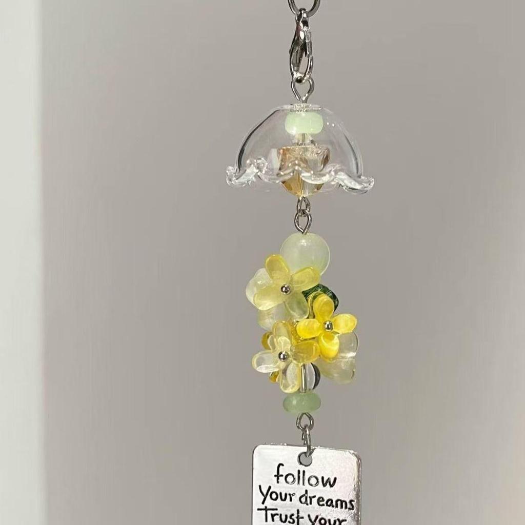 In Stock: Cute Autumn Maple Leaf Wind Chime Phone Charm & Keychain