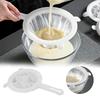 200 Mesh Kitchen Filter Fine Mesh Strainer Sieve Nylon Filter Spoon Plastic Soy Milk Juice Yogurt Food Strainer Kitchen Utensils