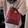 Rhombus Foreign Style Retro Small Bag Women's 2025 Autumn New High-value Shoulder Messenger Bag Portable Bucket Bag