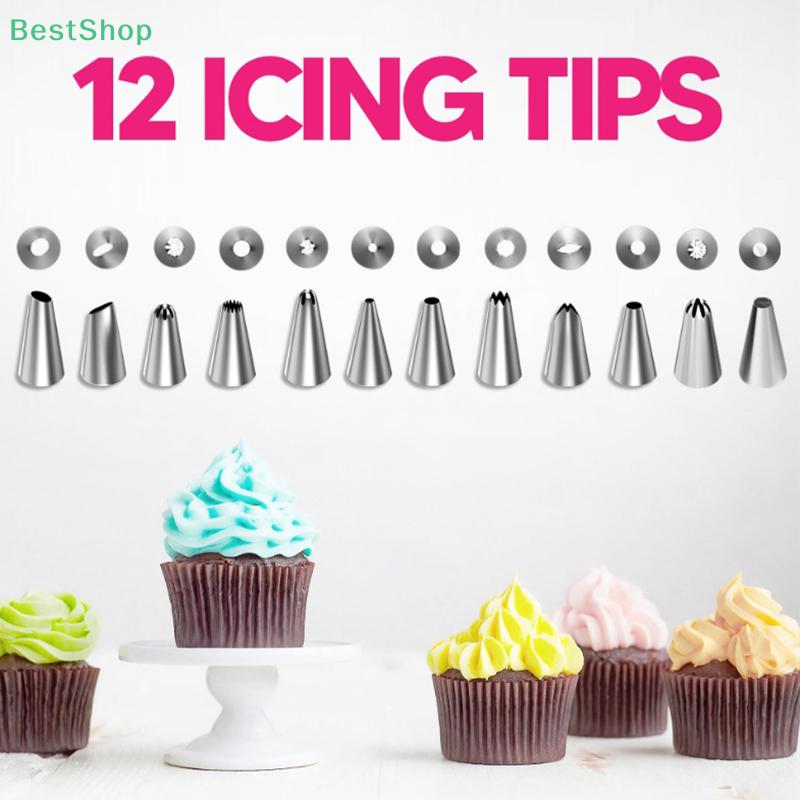 Stainless Steel Piping Nozzle Set,Cake Decorating Tools, Cream Glue Piping Nozzles,Thickened EVA Piping Bags